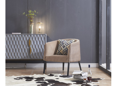 Luxury Chair Upholstery Cocktail Relax Lounge Club Chairs Furniture Design Armchair Beige