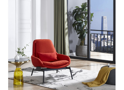 Luxury Chair Upholstery Cocktail Relax Lounge Club Chairs Furniture Design Armchair Red