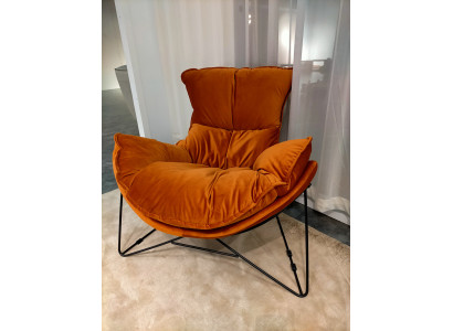 Luxury Chair Upholstery Cocktail Relax Lounge Club Chairs Furniture Design Armchair Orange