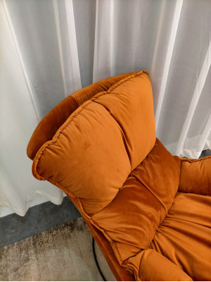Luxury Chair Upholstery Cocktail Relax Lounge Club Chairs Furniture Design Armchair Orange