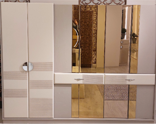 Bedroom Wardrobe Luxury Furniture Beige Furnishings Wardrobe new