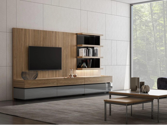 Living room furniture Wall unit 320 cm Furnishings Brown Luxury Wall Shelves