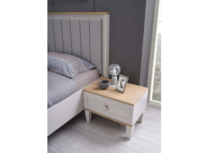 Group Bedside table Consoles Wood Side Bedroom Gray Nightstand