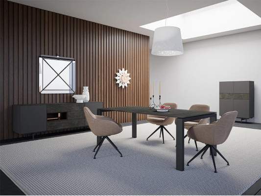 Dining set Dining room Set 8 pieces Dining table 4x Chairs Luxury Wardrobe Design Furnishings