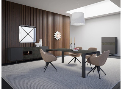Dining set Dining room Set 8 pieces Dining table 4x Chairs Luxury Wardrobe Design Furnishings