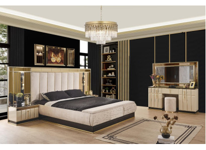 Luxury Bedroom Set 4 pcs Bed 2x Bedside table Dressing table new
