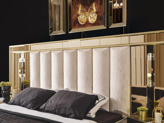 Luxury Bedroom Set 4 pcs Bed 2x Bedside table Dressing table new