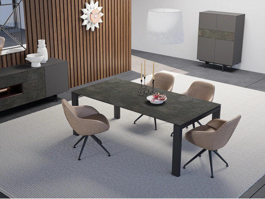 Dining set Dining room Set 8 pieces Dining table 4x Chairs Luxury Wardrobe Design Furnishings