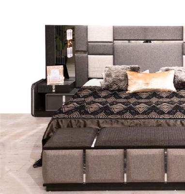 Bedroom Luxury Double bed 2x Bedside tables Complete's Modern Furnishings
