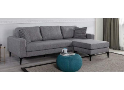 Living room Set L-shape Gray Sofa Upholstered furniture Designe Couch Corner sofa