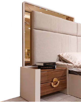 Bedroom Set Double bed 2x Bedside tables new Furnishings Designer Furniture