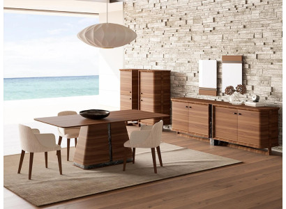 Luxury Dining set Complete 10-piece Dining table Design Sideboard Dining room 2x Wardrobe