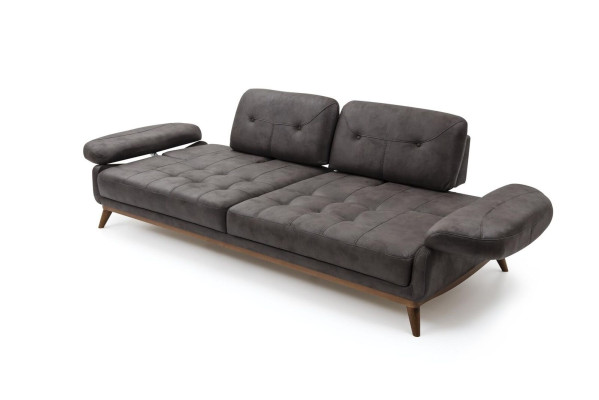 Designer gray-yellow sofa set luxury armchair modern three-seater 2-piece