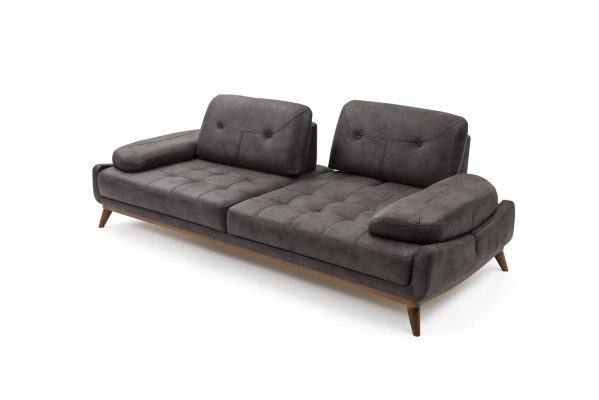Designer gray-yellow sofa set luxury armchair modern three-seater 2-piece