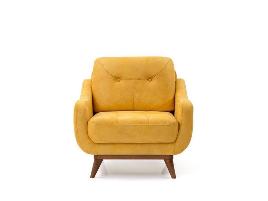 Living room Armchair Yellow Single Seater Luxury Textile Armchair Modern Furnishings
