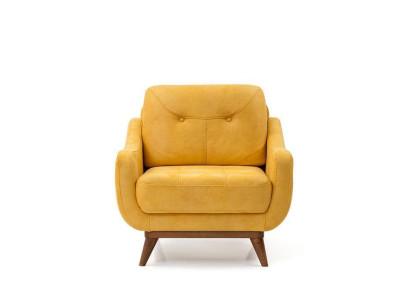 Living room Armchair Yellow Single Seater Luxury Textile Armchair Modern Furnishings