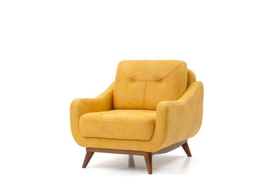 Living room Armchair Yellow Single Seater Luxury Textile Armchair Modern Furnishings