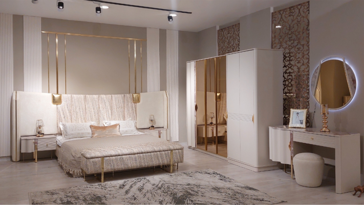 Bedroom Complete Dressing table with Mirror Luxury Design Modern Furnishings