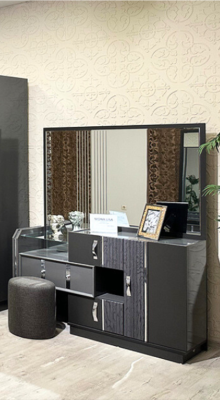 Gray Dressing table with Mirror Modern Furnishings new Designer Bedroom Furniture