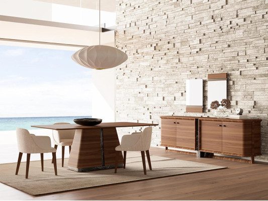 Modern Dining room Dining table 4x Chairs Dining set Sideboard Luxury Furniture 2x Mirror