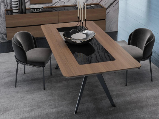 Dining room set 8 pieces complete dining table 4x chairs design sideboard with 2x mirror