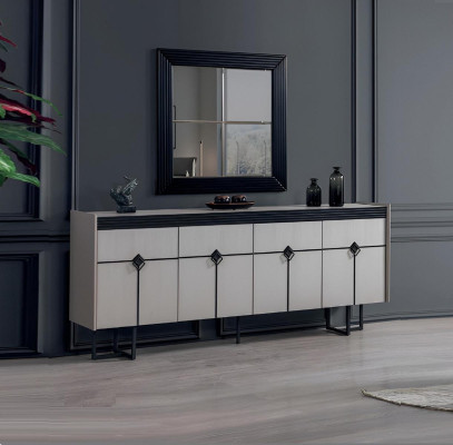 Dining room Furniture Sideboard with Mirror Design Complete new Furnishings