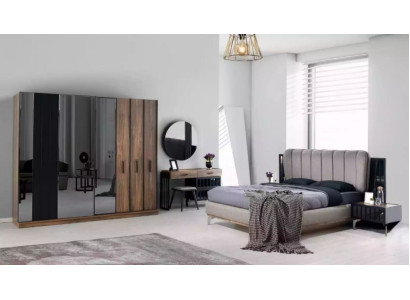 Bedroom Bed 2x Bedside tables Luxury Complete e Sets Furniture Room 7pcs.