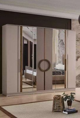 Wardrobe Luxury Bedroom Wood Wardrobe Glass Cabinet Furniture Design