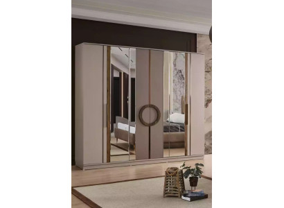 Wardrobe Luxury Bedroom Wood Wardrobe Glass Cabinet Furniture Design