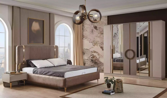 Wardrobe Luxury Bedroom Wood Wardrobe Glass Cabinet Furniture Design