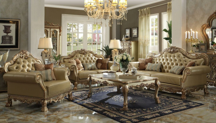 Sofa set 3+2+1 Seater Sofa Couch Upholstery Suite Couches Chesterfield Leather
