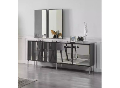Sideboard with Mirror Wood Furniture Luxury Style Modern 2-piece Suite new