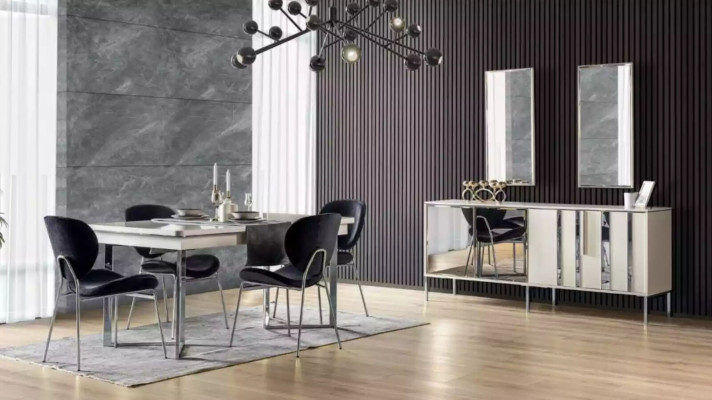 Luxury Sideboard with Mirror White Chest of drawers Modern Furniture Design Set new