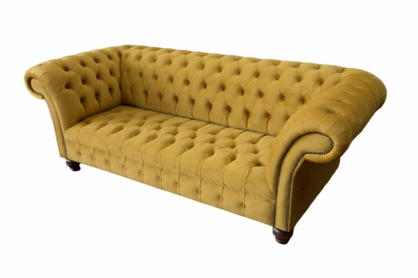 Yellow Chesterfield Sofa Set Couch Upholstery Set Seating Set Complete