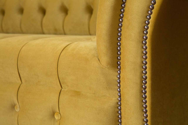 Yellow Chesterfield Sofa Set Couch Upholstery Set Seating Set Complete