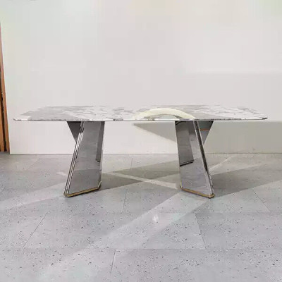 Luxury Dining table Glass table Dining room Luxury Tables Gray Table 200x100