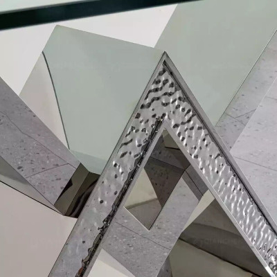Luxury dining table pillar table silver dining tables dining room table glass table