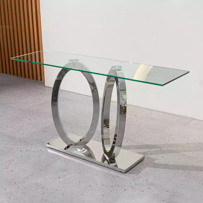 Designer Luxury Console Table Consoles Tables stainless steel with Glass Design