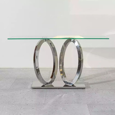 Designer Luxury Console Table Consoles Tables stainless steel with Glass Design