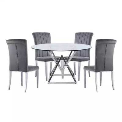 Glass Table Column Tables Silver Tables Glass Tables Table Luxury Furniture 180x90