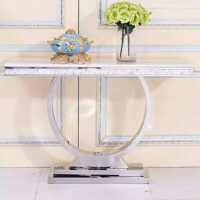 Silver Sideboard Consoles Table Luxury Table Silver Chrome 120x40cm