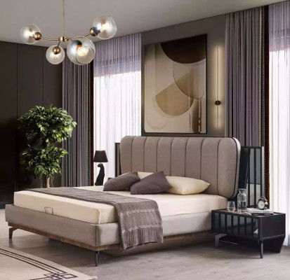 Bedroom Set Bed 2x Bedside table Design Luxury Modern new 3 pcs.