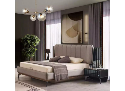 Bedroom Set Bed 2x Bedside table Design Luxury Modern new 3 pcs.