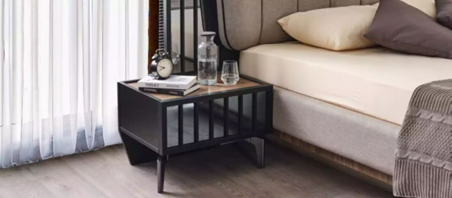 Bedroom Set Bed 2x Bedside table Design Luxury Modern new 3 pcs.