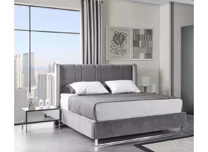 Bedroom Set Bed 2x Bedside tables Wood Furniture 3-piece Modern Design Sets