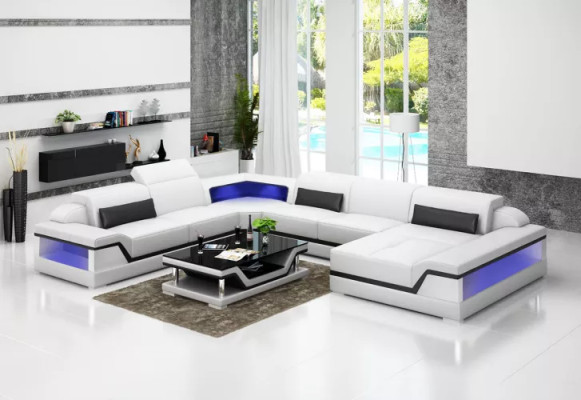 Corner suite Corner sofa Upholstery Corner sofa 2-piece set new Modern Living room