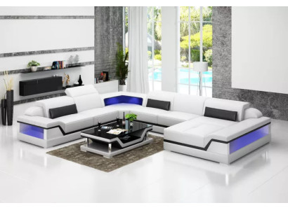 Corner suite Corner sofa Upholstery Corner sofa 2-piece set new Modern Living room