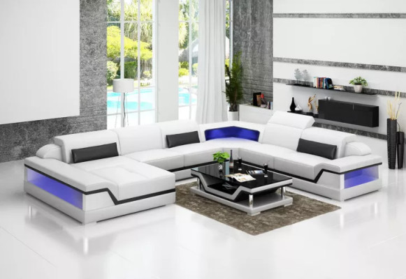 Corner suite Corner sofa Upholstery Corner sofa 2-piece set new Modern Living room