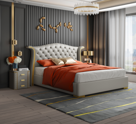 Chesterfield Double Bed Bedroom Upholstery Luxury Beds 180x200cm