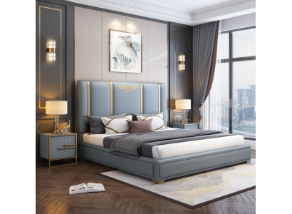Double bed Bed Luxury Wood Bed frame e Bed frame Furniture Design Modern